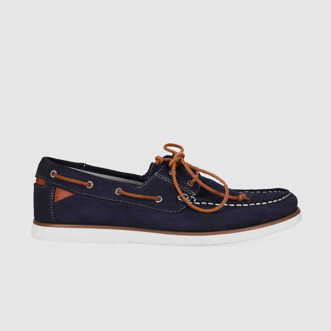 Brighton Navy Suede Mens Boat Shoes Wild Rhino Shoes