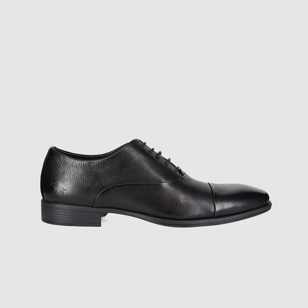 Charles Black Classy Shoes Leather Oxford Shoes Black  display picture 3