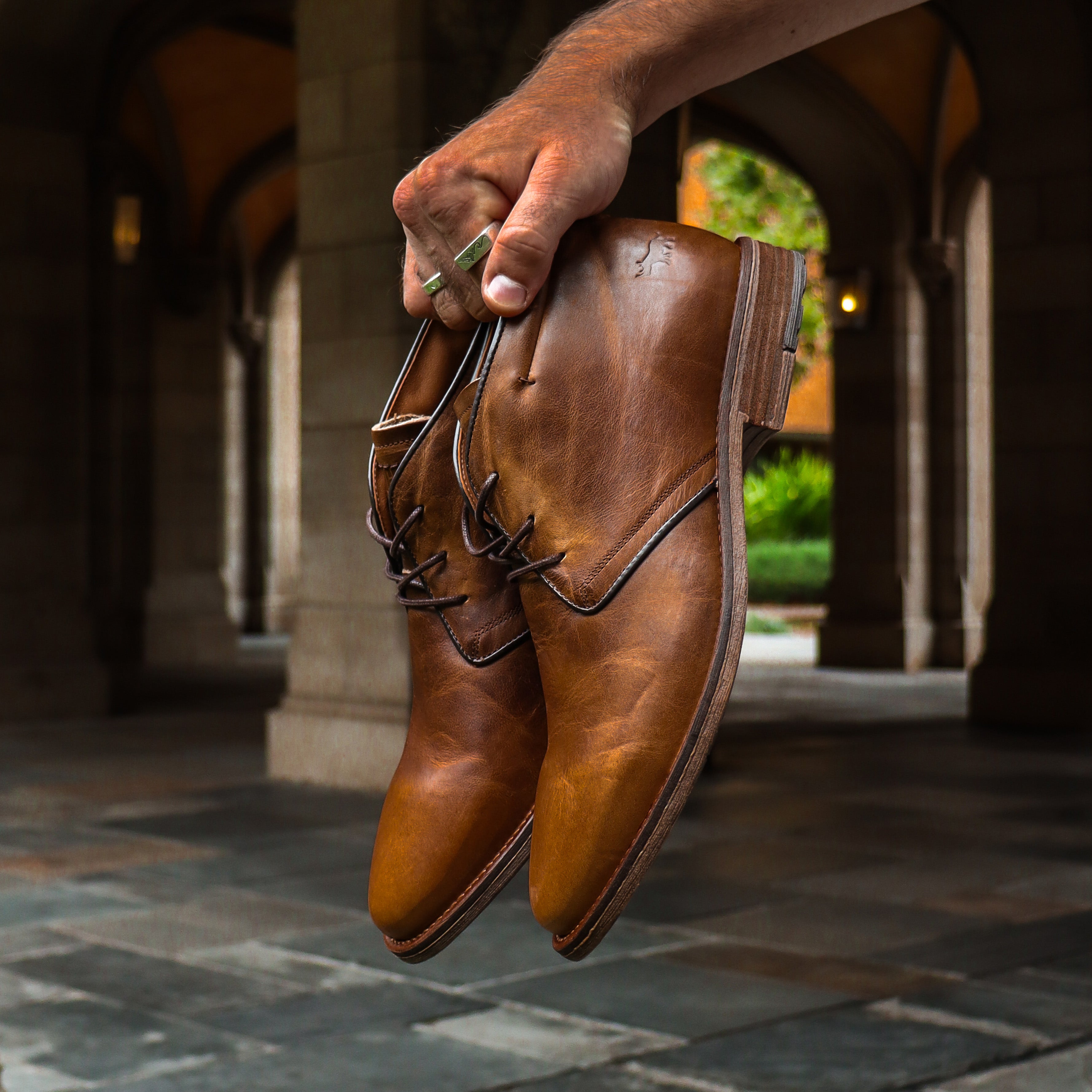 Utah Tan Men's Lace Up Boots Wild Rhino Shoes