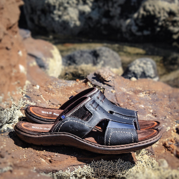 Port Dark Brown Mens Sandals Wild Rhino Shoes - Main Image