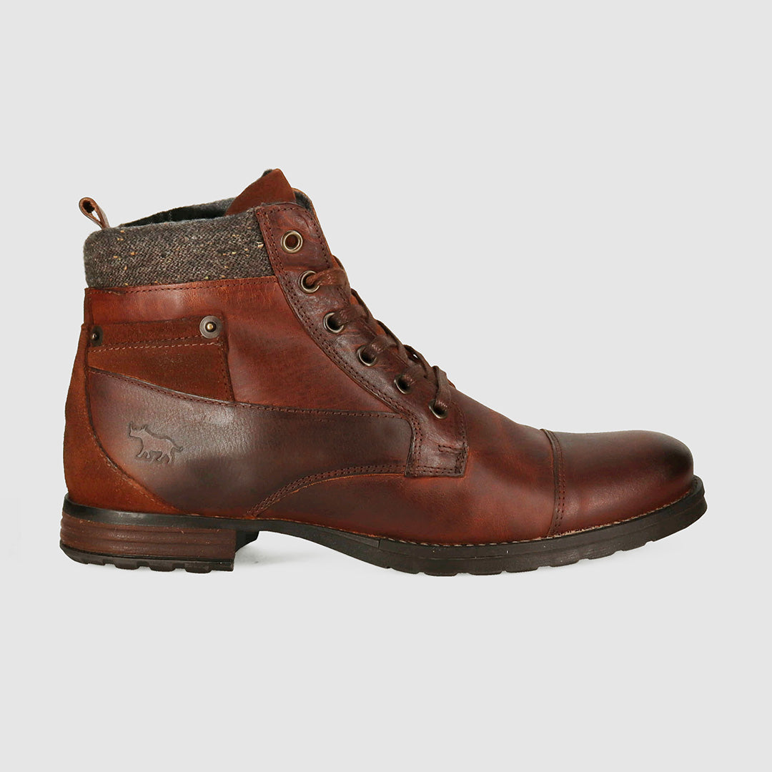 Aireys Rust Mens Lace Up Boots Wild Rhino Shoes - Main Image