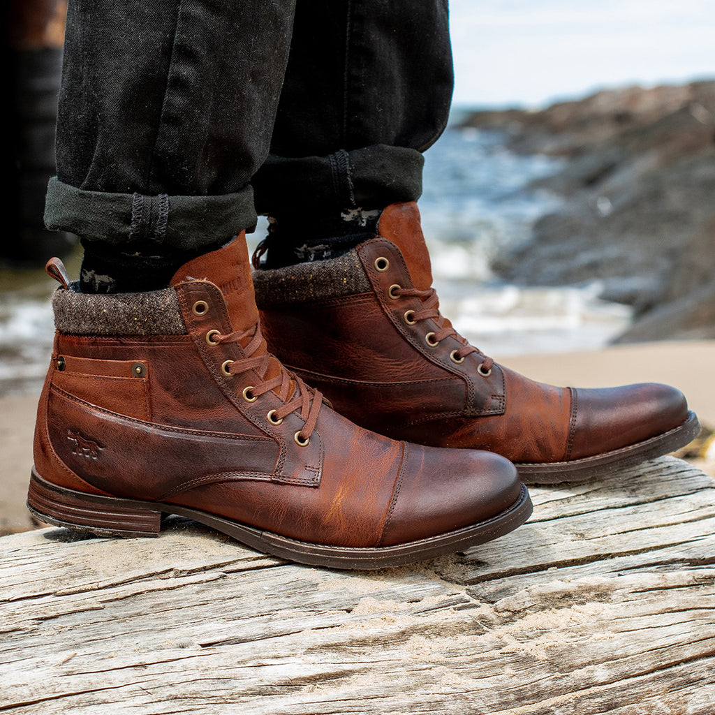 Aireys Rust - Mens Lace Up Boots - Wild Rhino Shoes