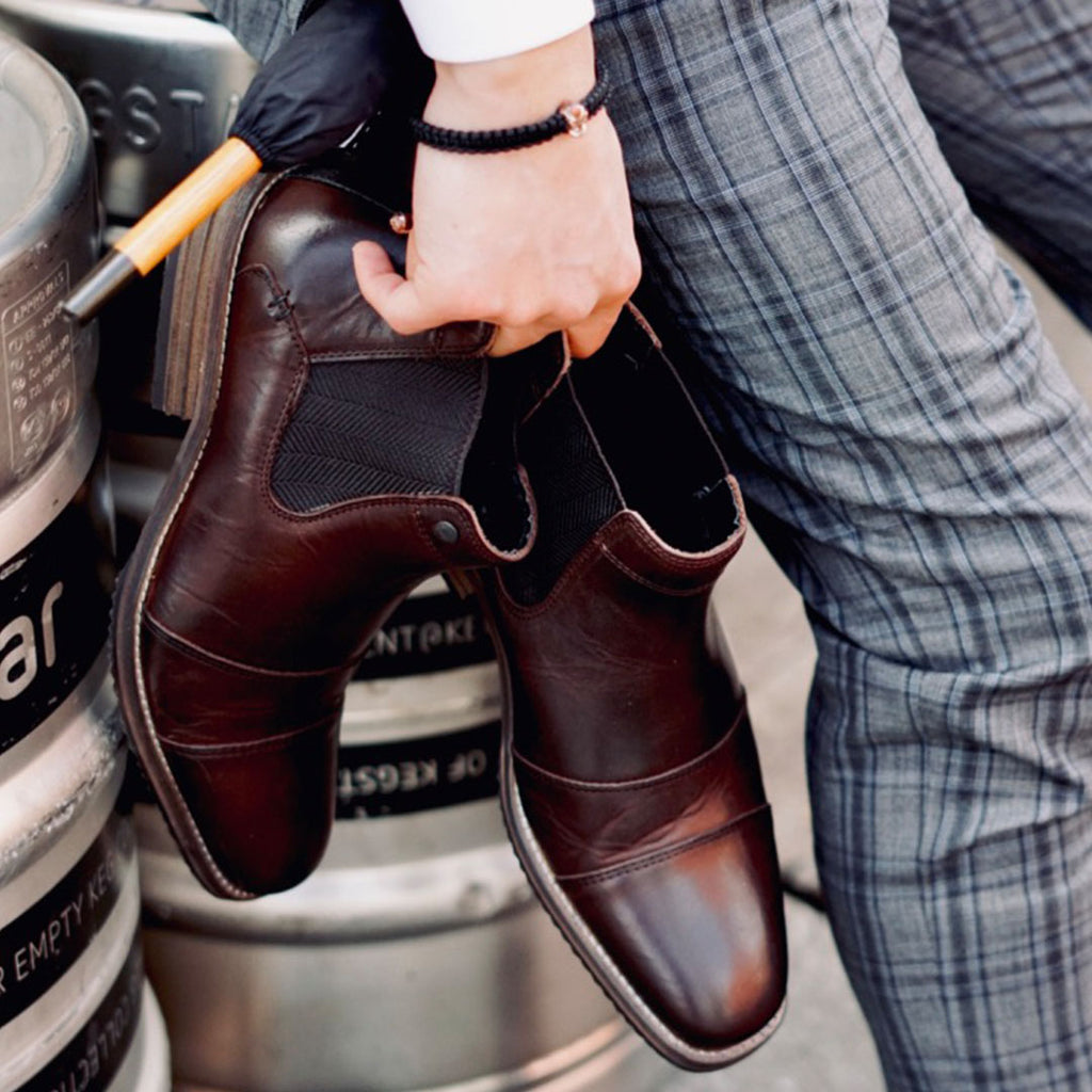 Jonah Dark Brown - Mens Chelsea Boots - Wild Rhino Shoes