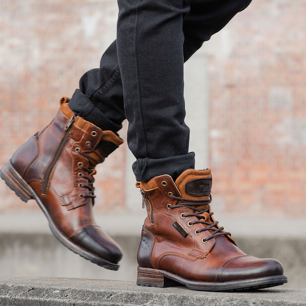 Porter Camel - Mens Lace Up Boots - Wild Rhino Shoes