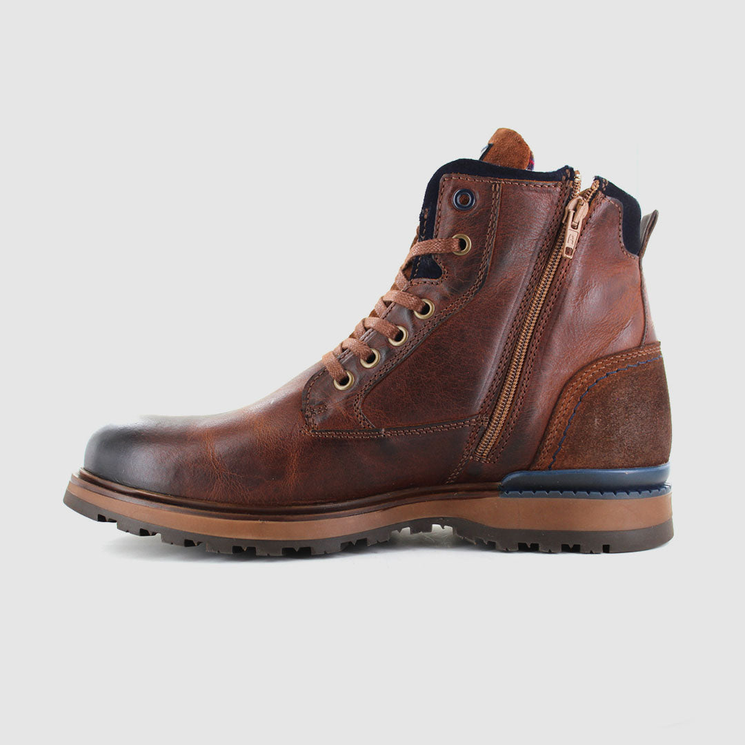 Porter Wild Rhino Black Mens Lace Up Shoes Vintage Style Men's